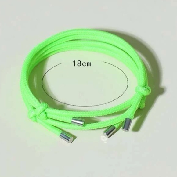 2 pcs Couple Glow In The Dark Bracelet Set Adjustable Luminous Stretch - Picture 3 of 8